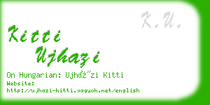 kitti ujhazi business card